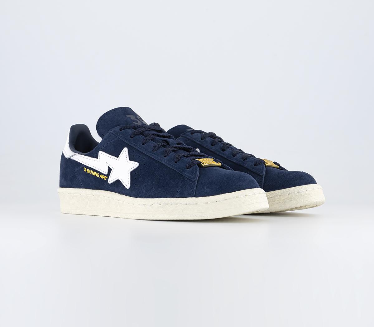 adidasCampus 80s BAPE TrainersCollegiate Navy White Off White