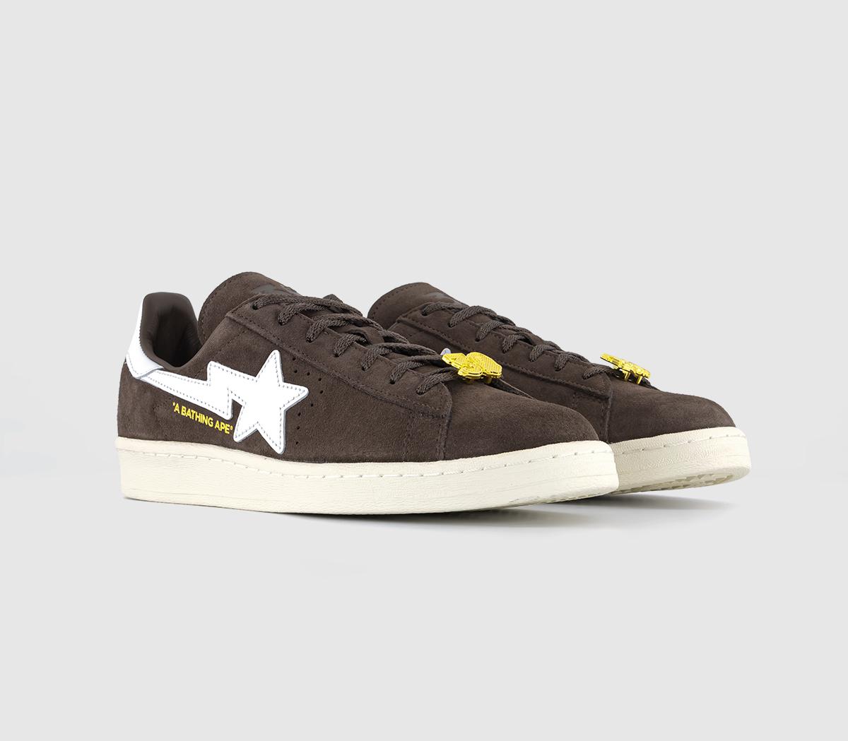 adidasCampus 80s Bape TrainersBrown White Gold Metallic