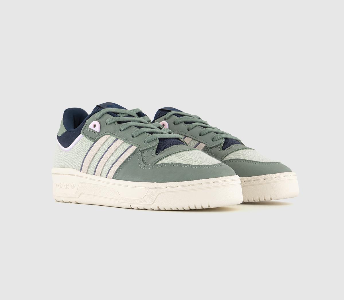 adidasRivalry Low 86 Trainers Linen Green Cream White Silver Green