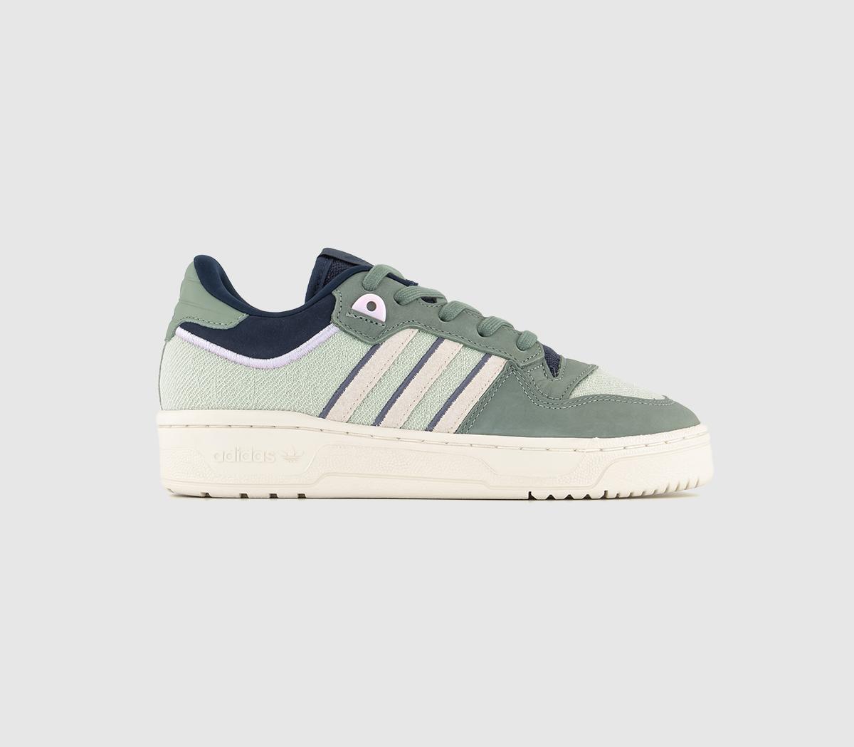adidasRivalry Low 86 Trainers Linen Green Cream White Silver Green