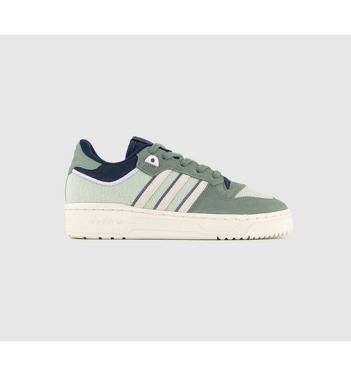 Adidas Rivalry Low 86 Trainers Linen Green Cream White Silver Green