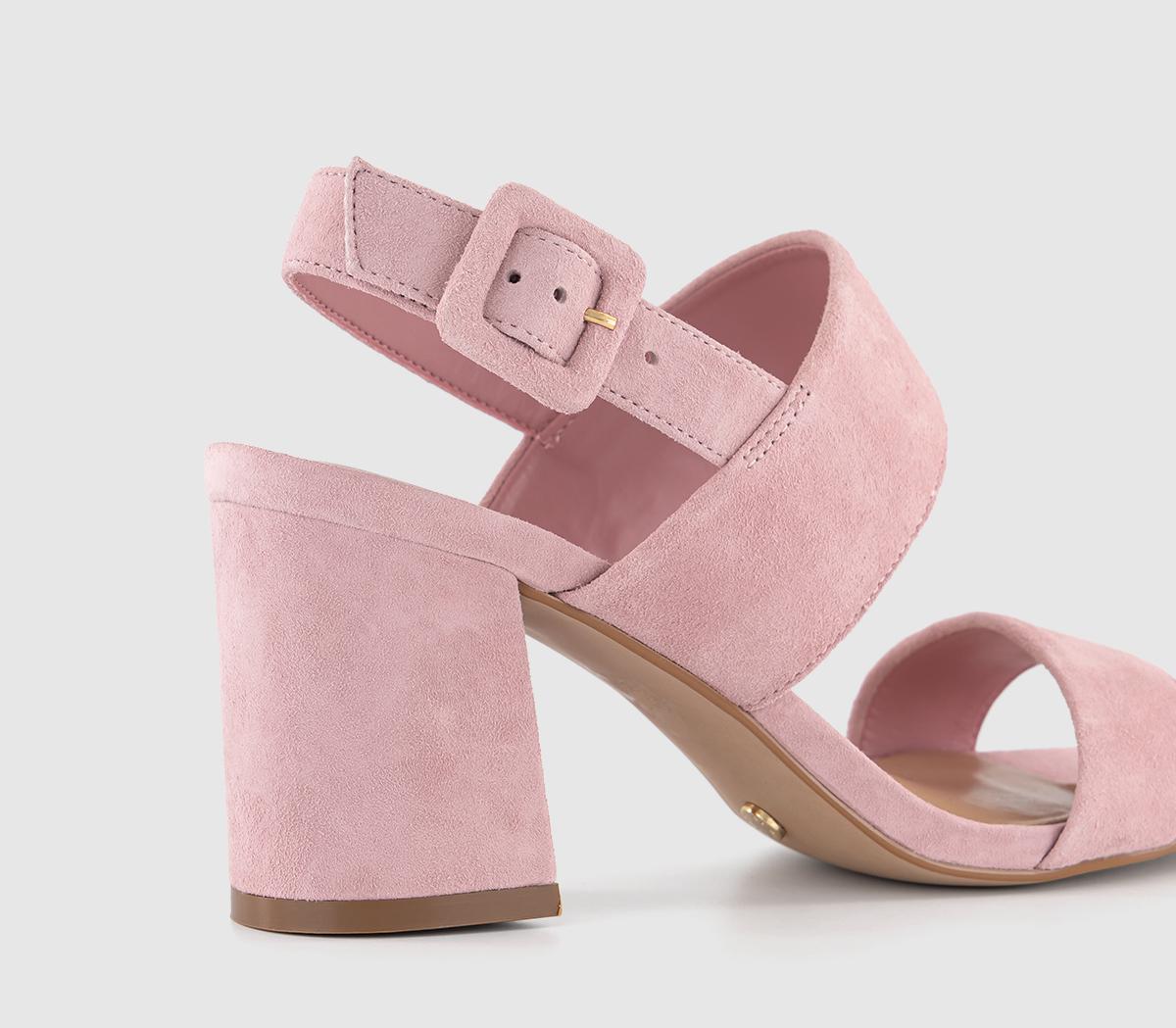 OFFICEMadeline Two Part Block HeelsPink Suede