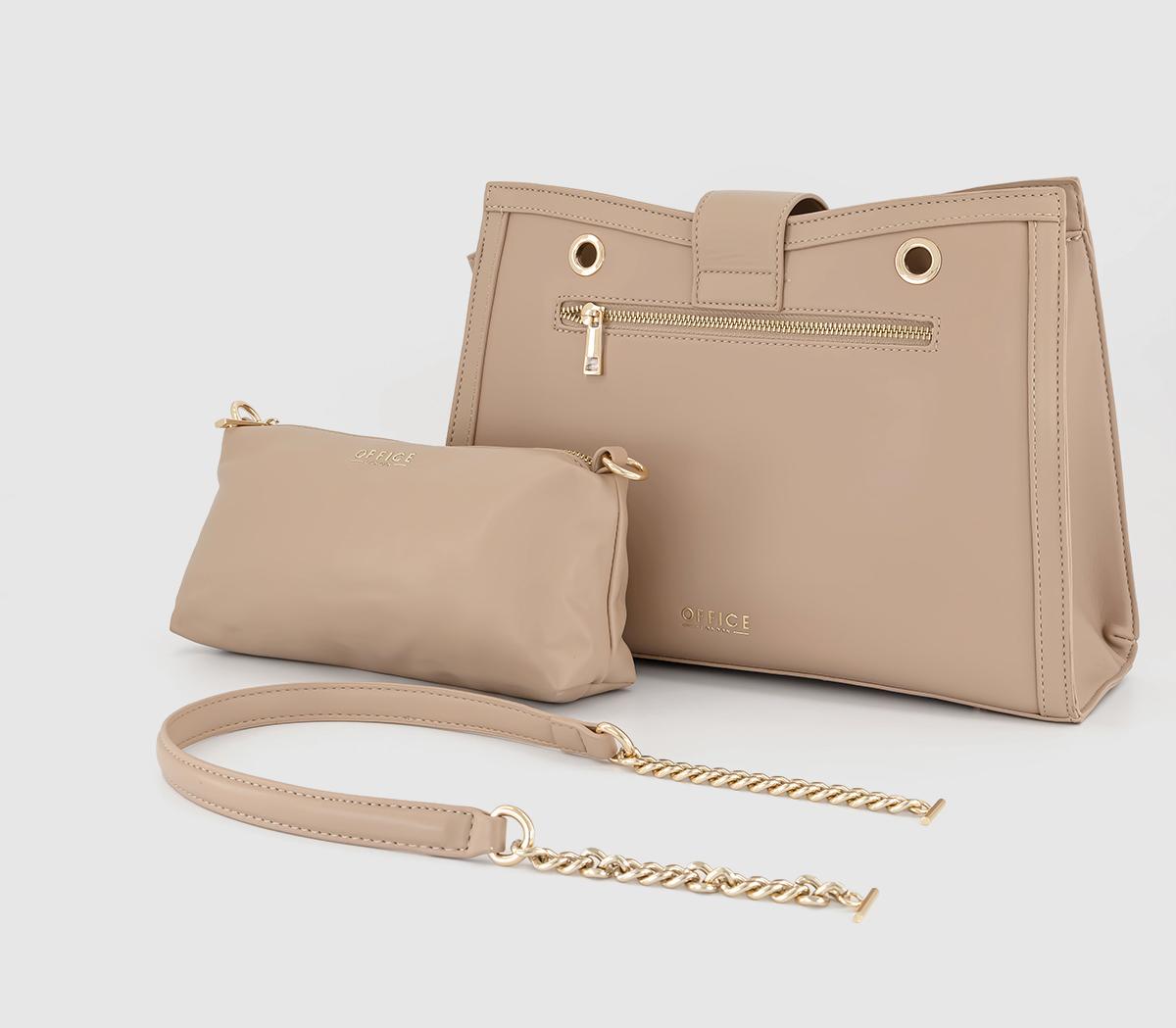 OFFICE Cindy Tote Shoulder Bag OFFICE Cindy Tote Shoulder Bag Beige