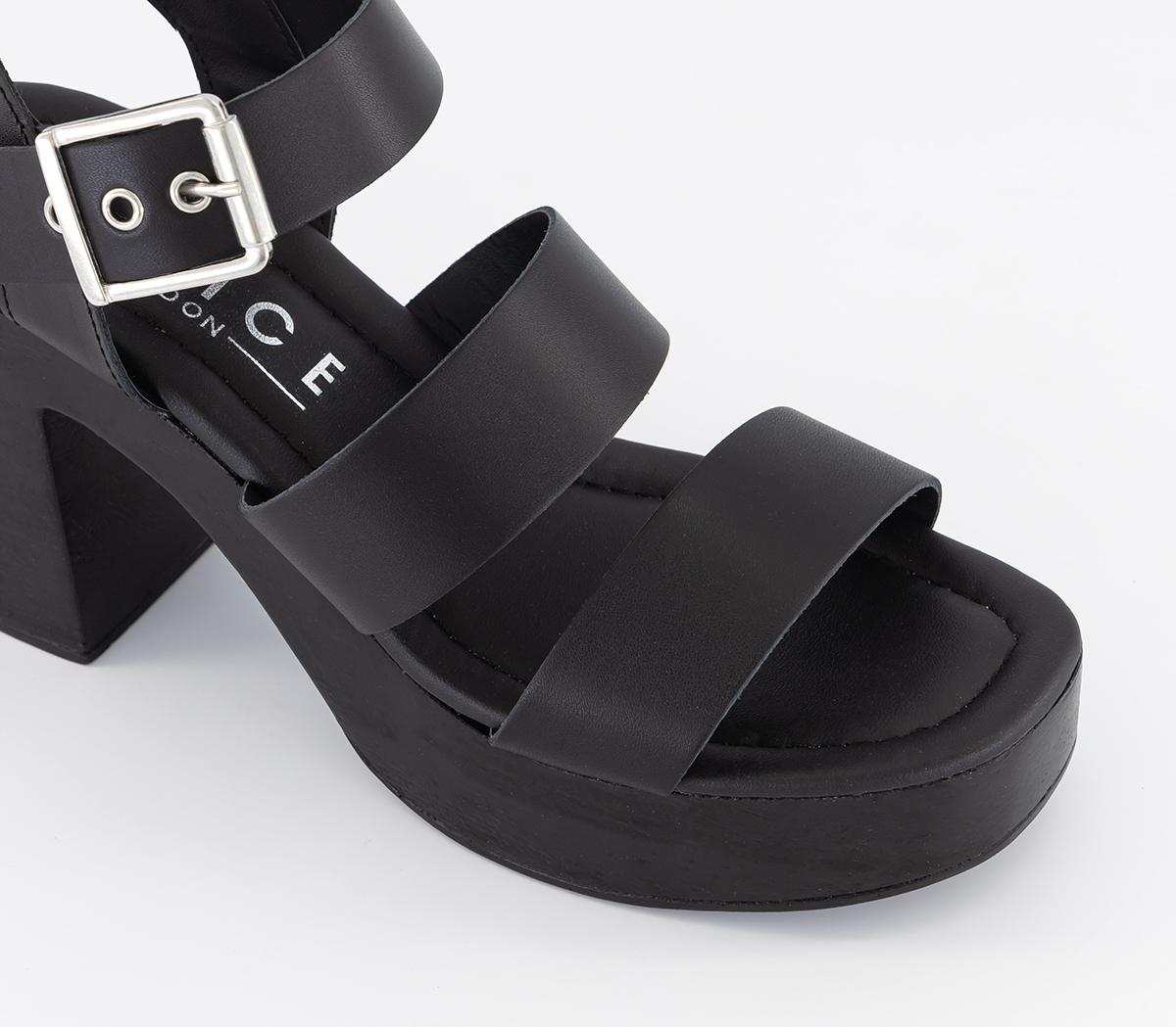 OFFICEHorizon Double Strap Chunky Sandals OFFICEHorizon Double Strap Chunky SandalsBlack Leather