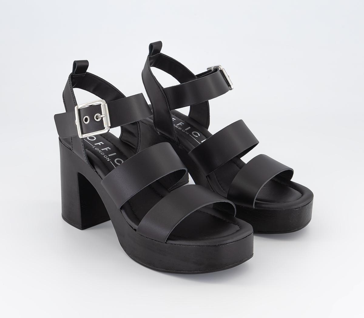 OFFICEHorizon Double Strap Chunky Sandals OFFICEHorizon Double Strap Chunky SandalsBlack Leather