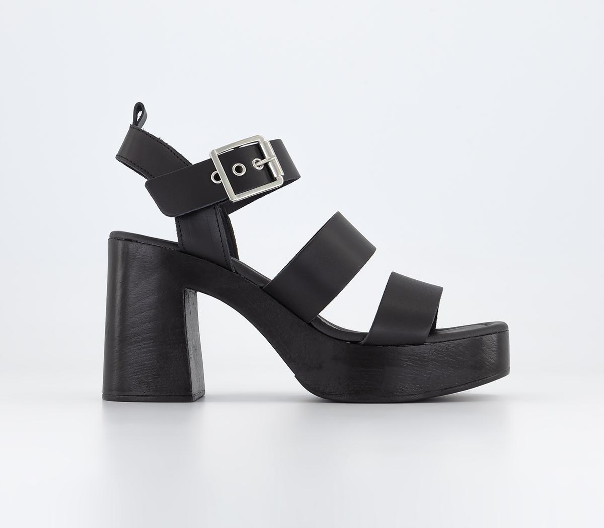 OFFICEHorizon Double Strap Chunky Sandals OFFICEHorizon Double Strap Chunky SandalsBlack Leather