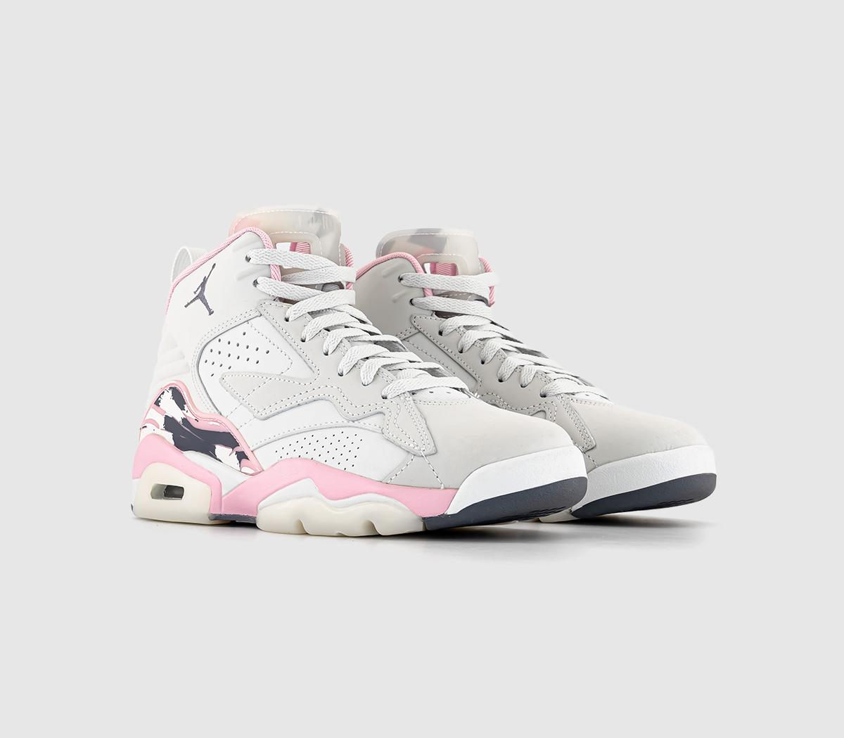Nike Womens Jordan Mvp Trainers Off White Cool Grey Med Soft Pink, 9