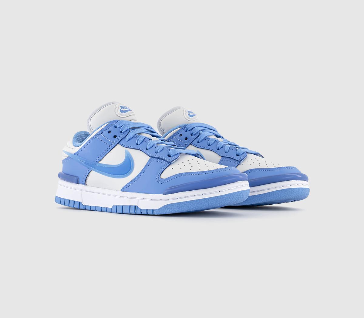 Nike Womens Dunk Low Twist Trainers Photon Dust Universal Blue White, 4