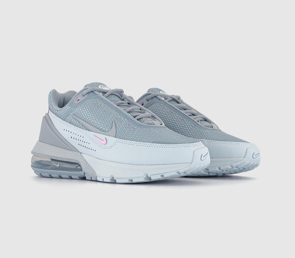 Nike Womens Air Max Pulse Trainers Wolf Grey Pink Foam Pure Platinum White, 6.5