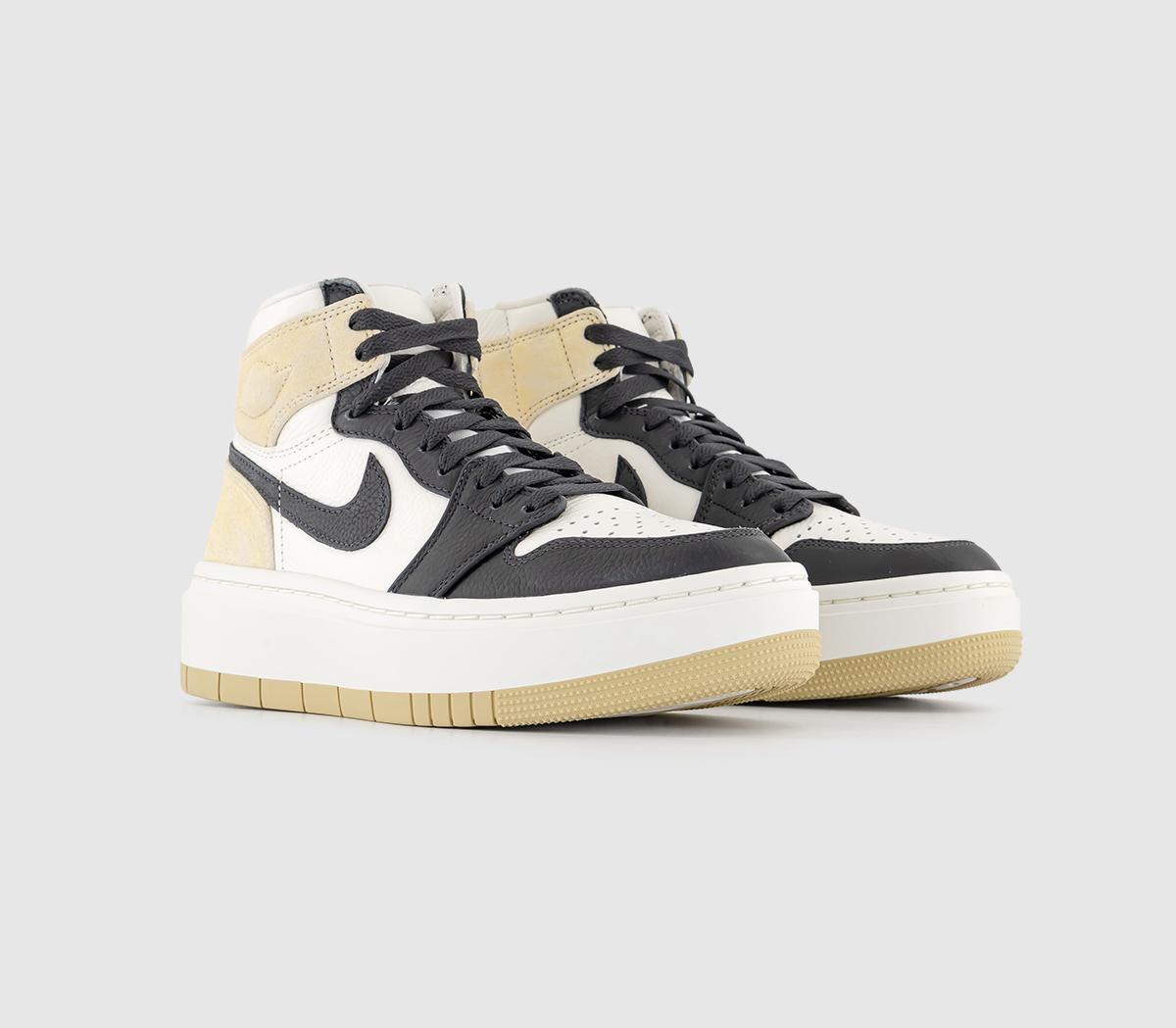 JordanAir Jordan 1 Elevate Hi TrainersTeam Gold Dark Smoke Grey Sail