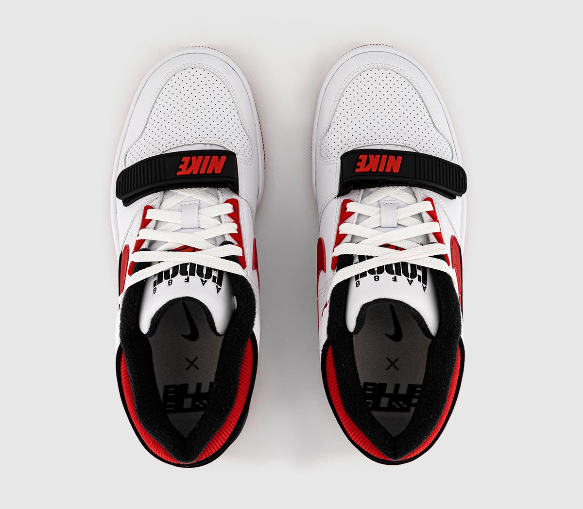 NikeAAF88 Trainers White Fire Red Neutral Grey