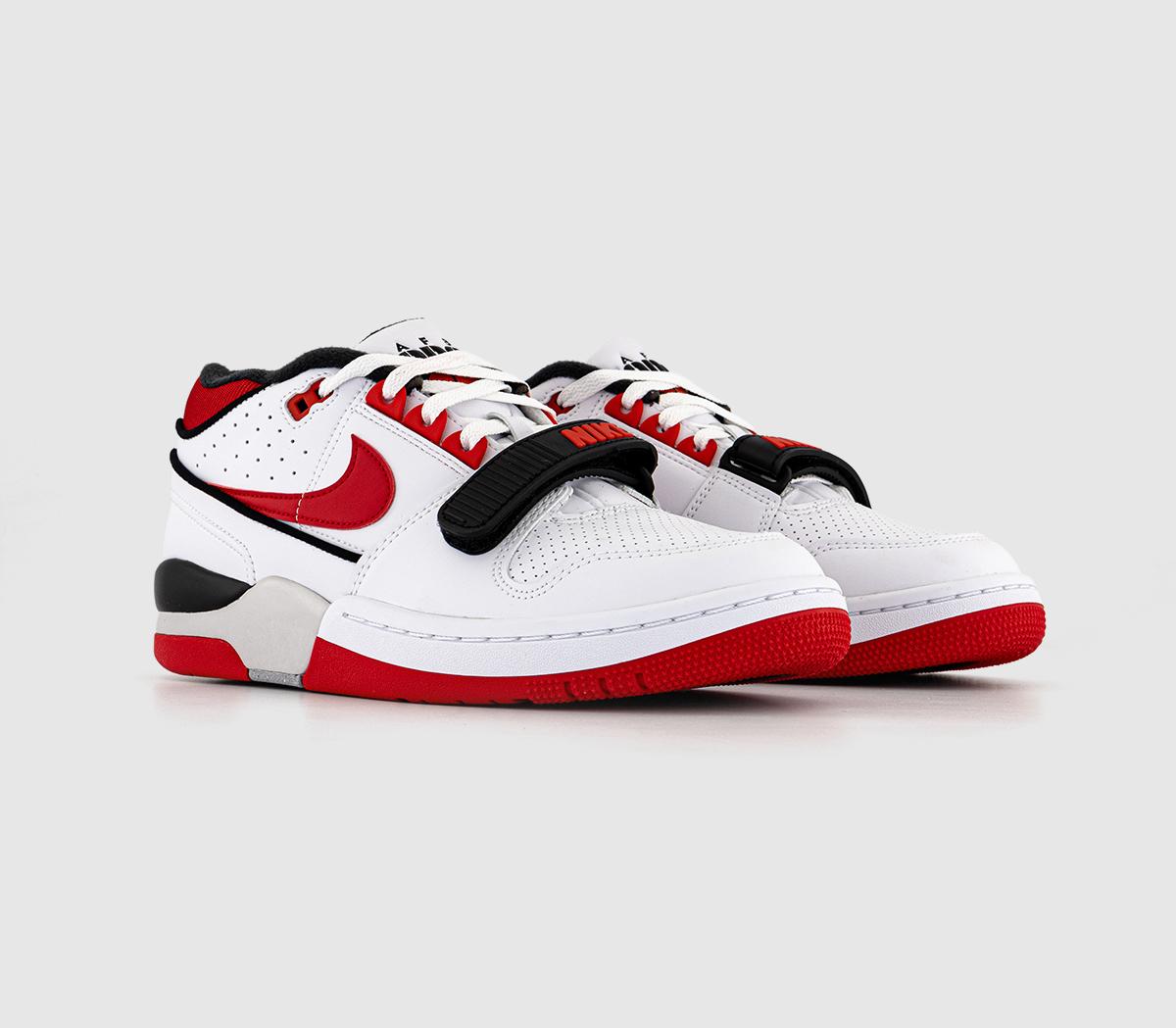 Nike AAF88 Trainers White Fire Red Neutral Grey - Men's Trainers