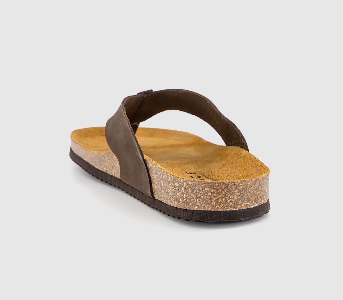 OFFICEDarwin 2 Toe Thong SandalsBrown Nubuck