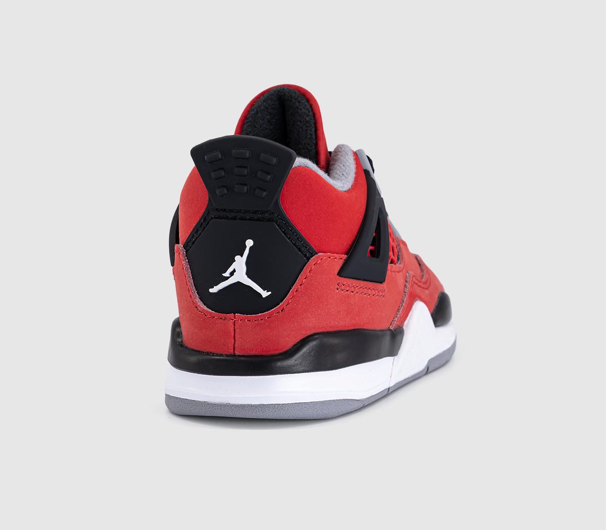 JordanJordan 4 Retro ToddlerFire Red White Black Cement Grey