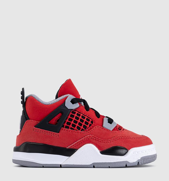 Jordan Jordan 4 Retro Toddler Fire Red White Black Cement Grey