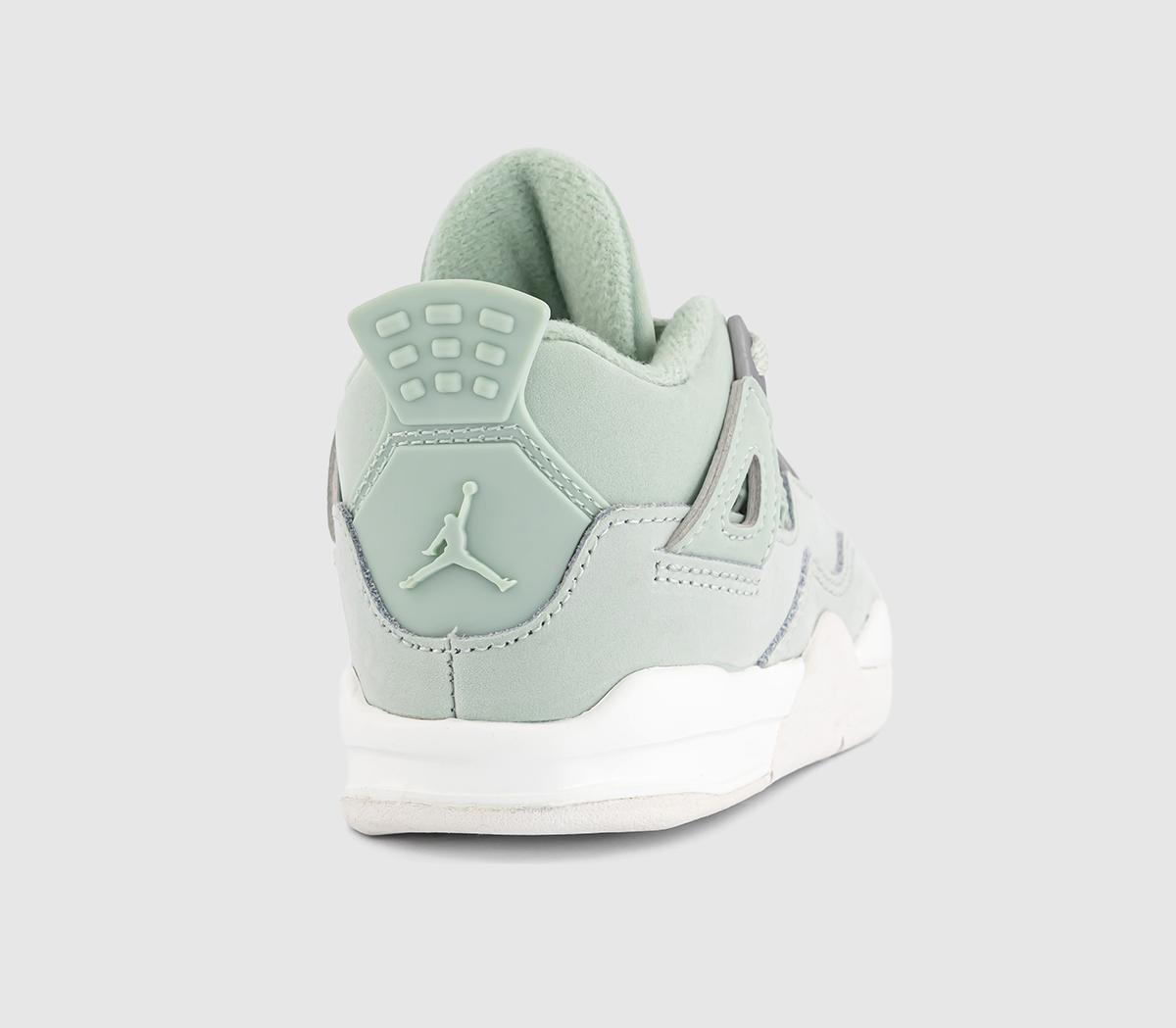JordanJordan 4 Retro Toddler TrainersSeafoam Sail Metallic Silver
