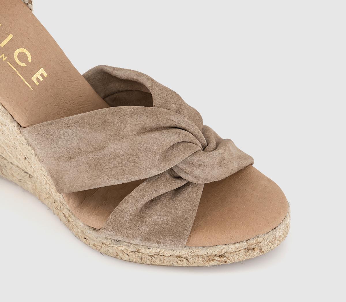 OFFICEHeather Ankle Tie EspadrillesBeige Suede