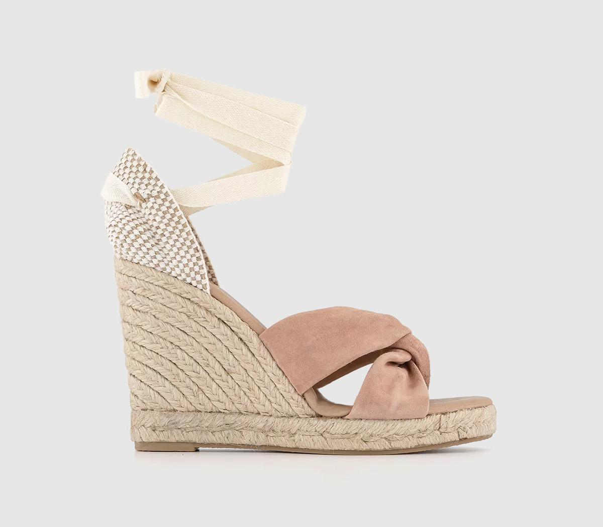OFFICEHeather Ankle Tie EspadrillesBlush Suede