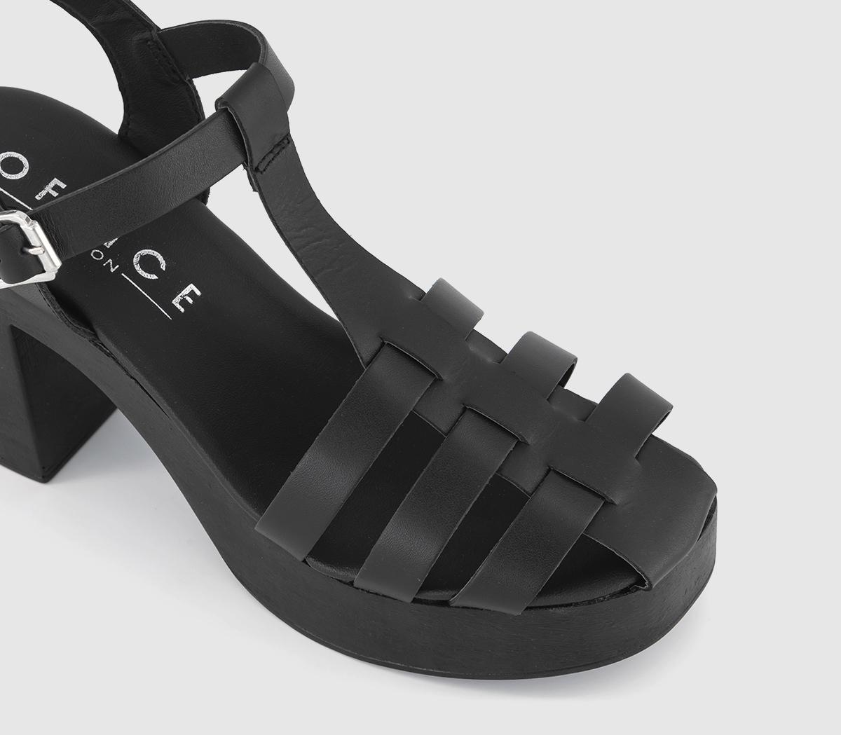 OFFICEHyde Fisherman Block Heel Sandals OFFICEHyde Fisherman Block Heel SandalsBlack Leather