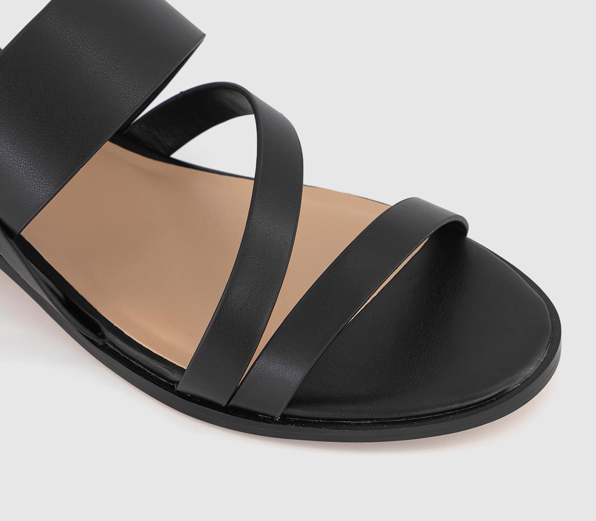 OFFICEMelrose Cross Strap Low Block HeelsBlack