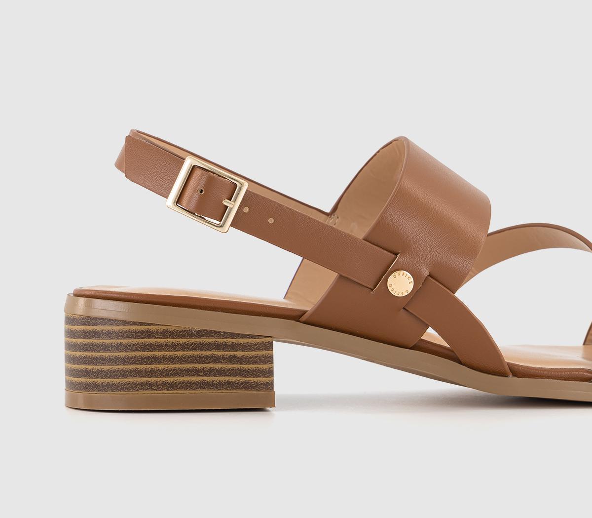 OFFICEMelrose Cross Strap Low Block HeelsTan