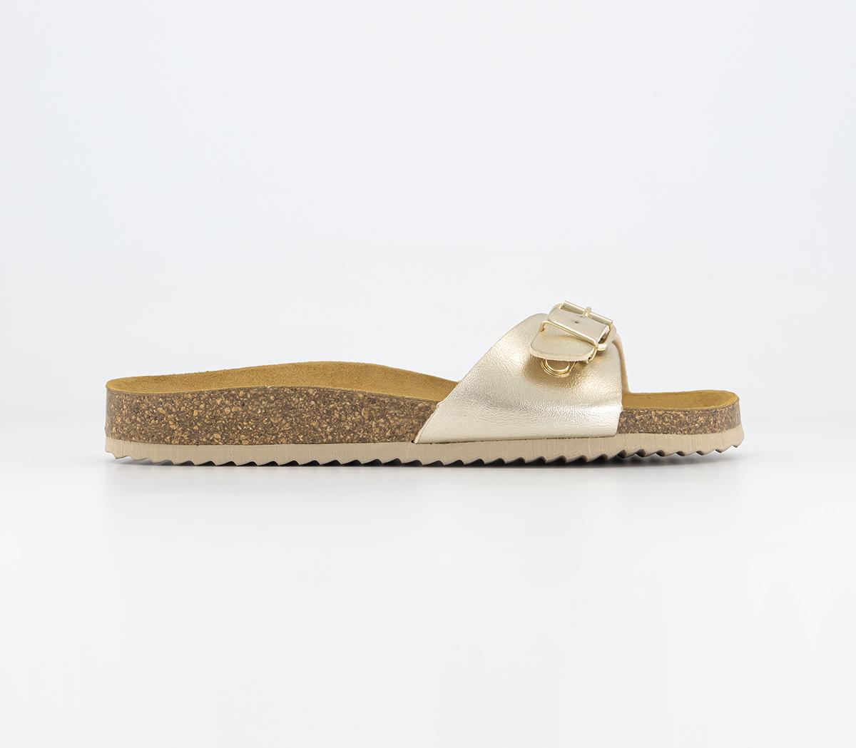 Office gold sale flat sandals