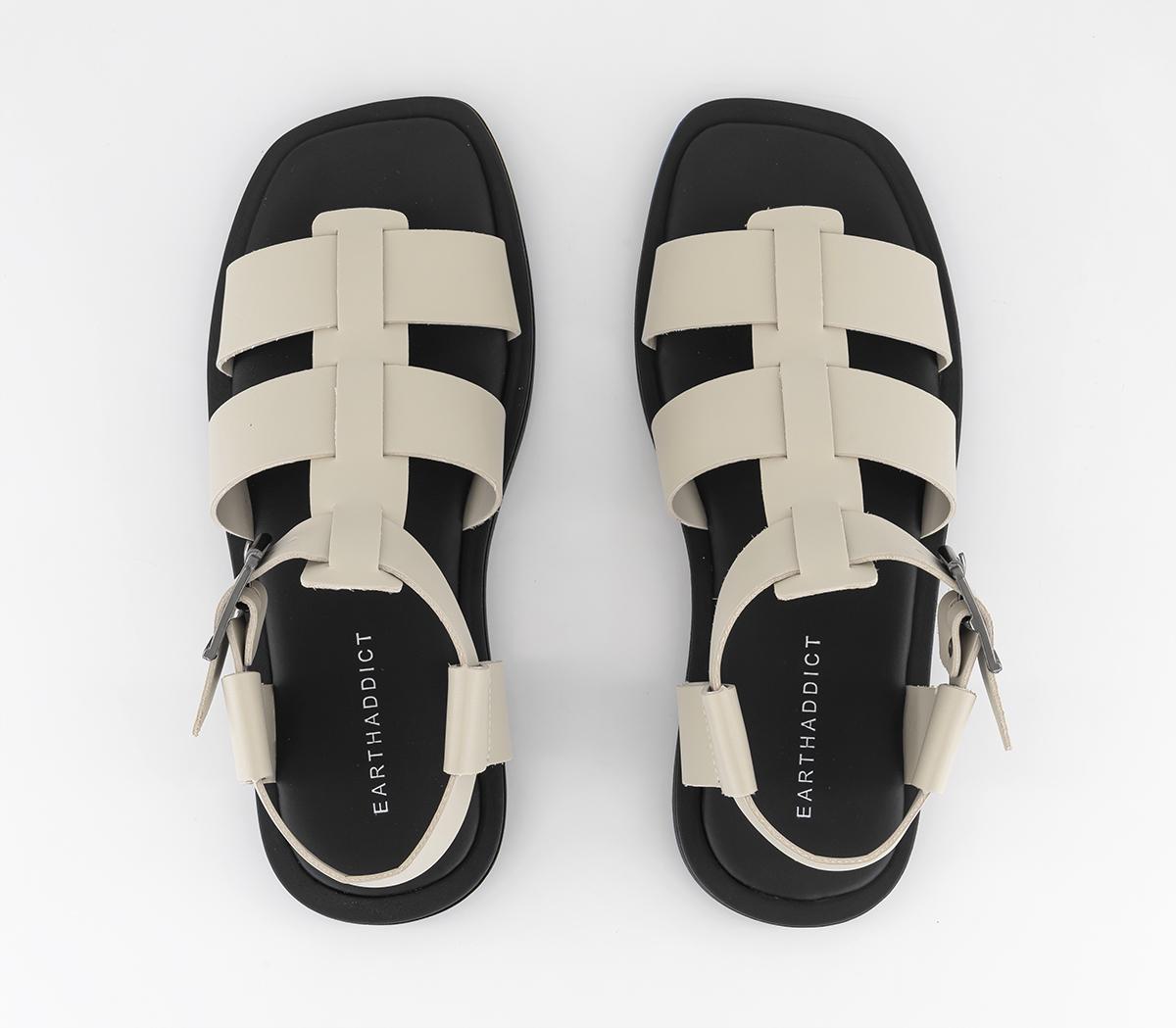 EARTHADDICT Starfish Chunky Fisherman Sandals Off White - Flat Shoes ...