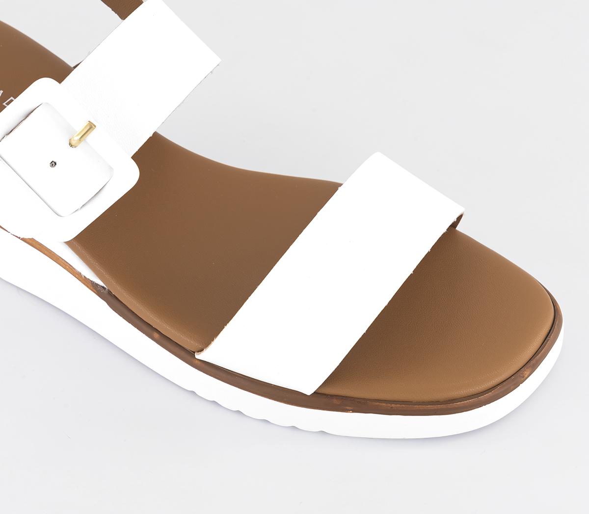 EARTHADDICTSunfish Double Strap Buckle WedgesOff White