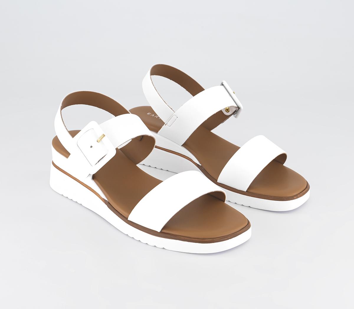 EARTHADDICTSunfish Double Strap Buckle WedgesOff White
