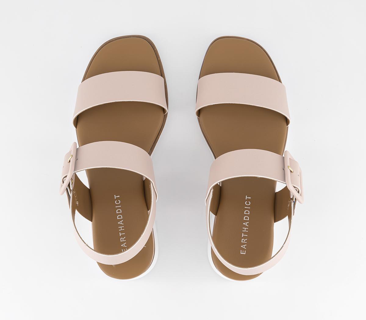 EARTHADDICTSunfish Double Strap Buckle WedgesBlush