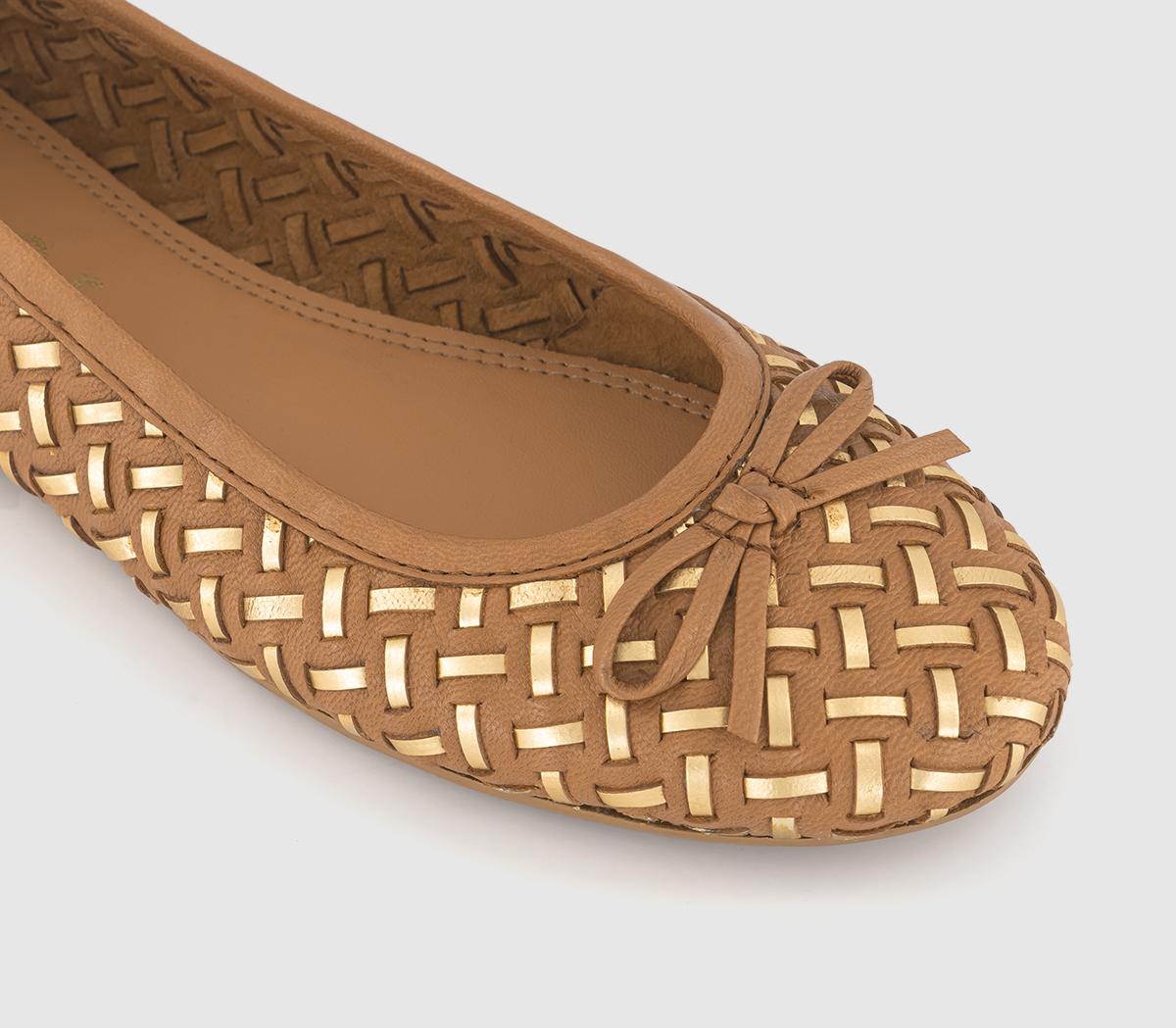 OFFICEFraternity Interweave Leather Ballerina ShoesTangold Leather