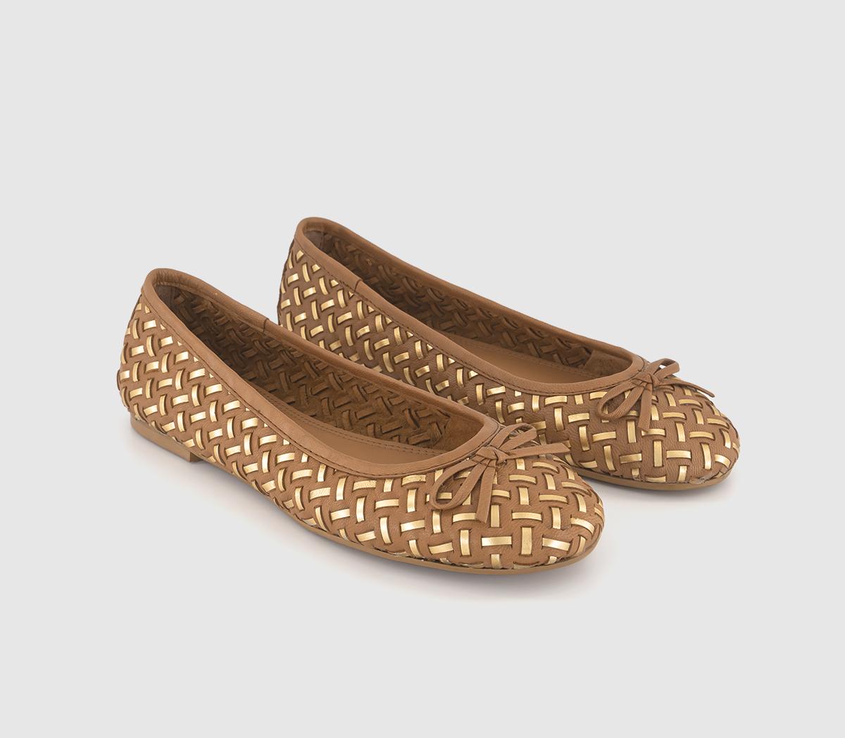 OFFICEFraternity Interweave Leather Ballerina ShoesTangold Leather