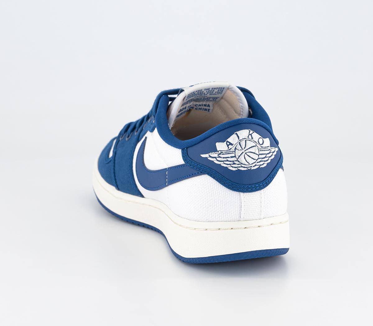 JordanAJKO 1 Low TrainersWhite Dark Royal Blue Sail