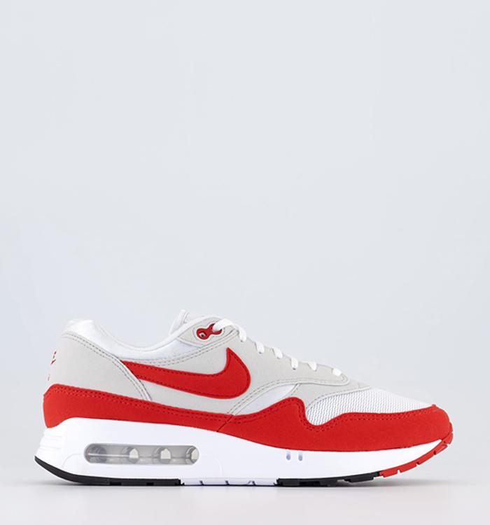 Nike Air Max 1 '86 M Trainers White University Red Light Neutral Grey
