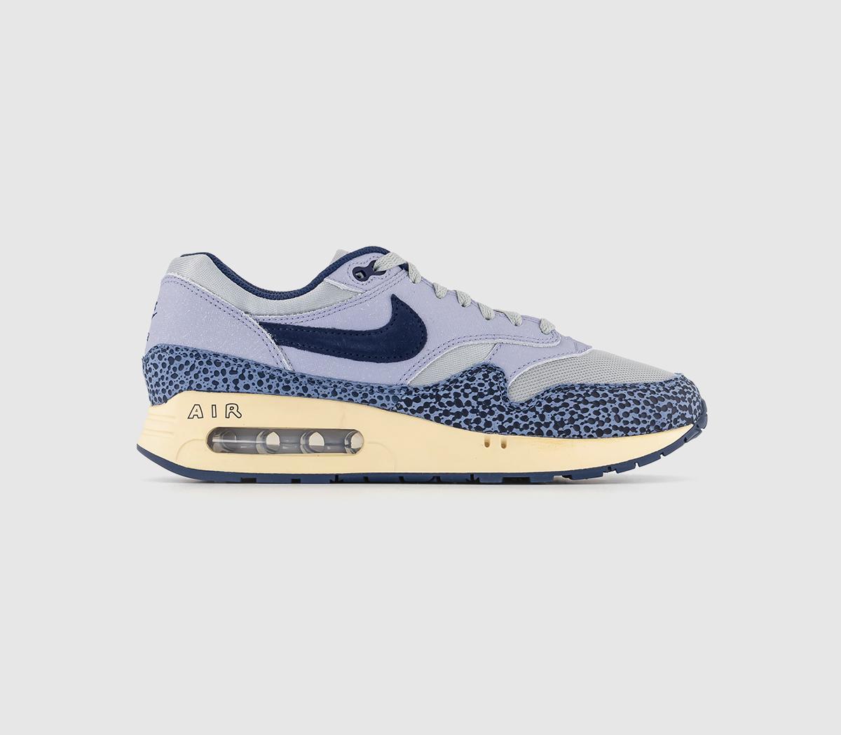 Nike Air Max 1 '86 Trainers Light Smoke Grey Diffused Blue Indogo Haze -  Men's Trainers