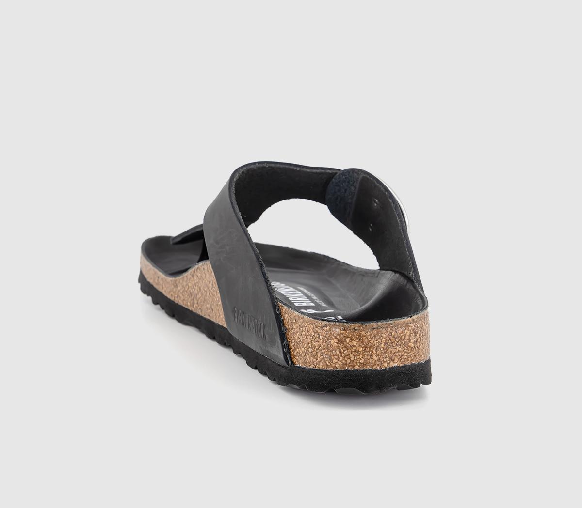 BIRKENSTOCKGizeh Big Buckle Sandals Black Leather