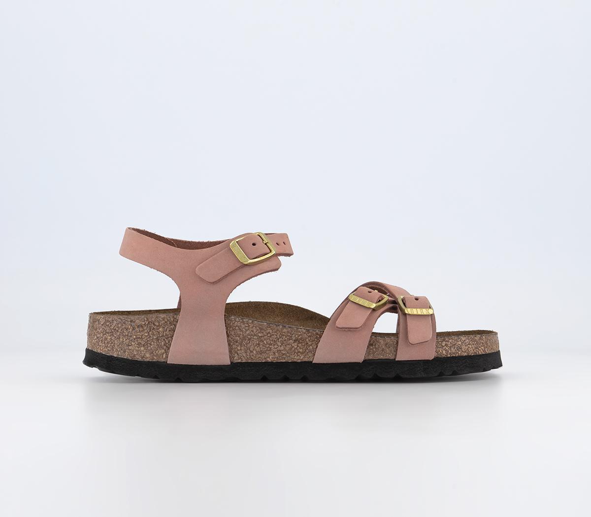 BIRKENSTOCK Kumba Sandals Old Rose Nubuck Flat Shoes for Women