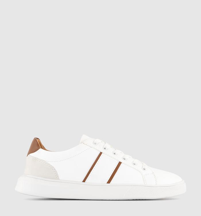 OFFICE Cade Side Stripe Trainers White
