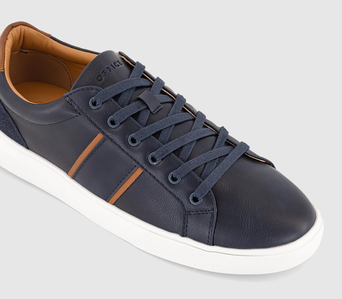 OFFICECade Side Stripe TrainersNavy