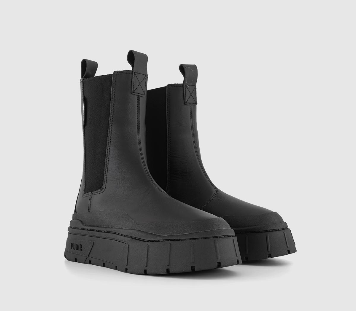 Puma Mayze Stack Chelsea Boots Black, 7