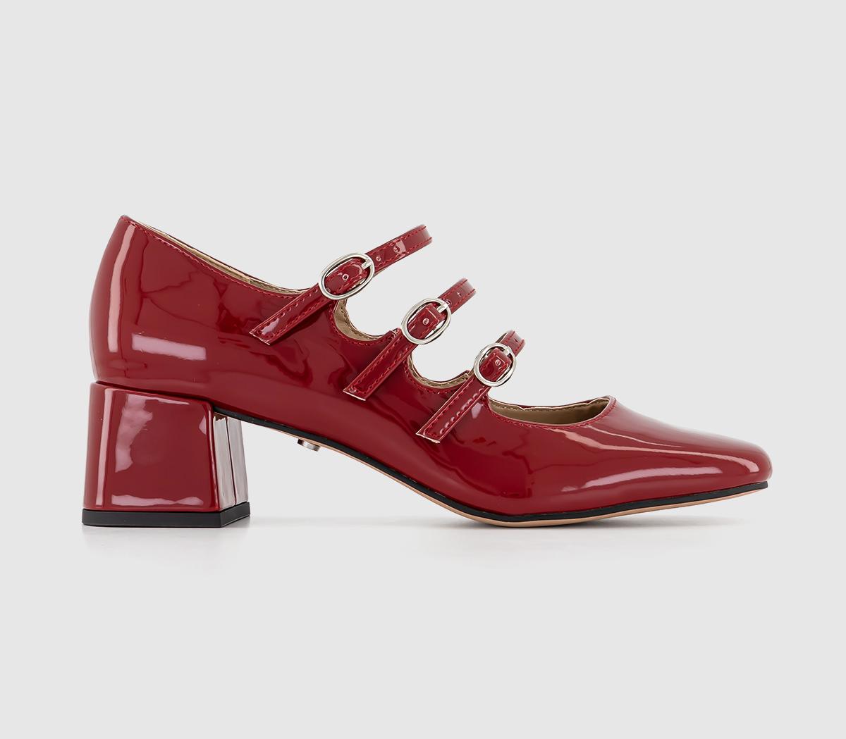 Red patent leather hot sale mary jane pumps