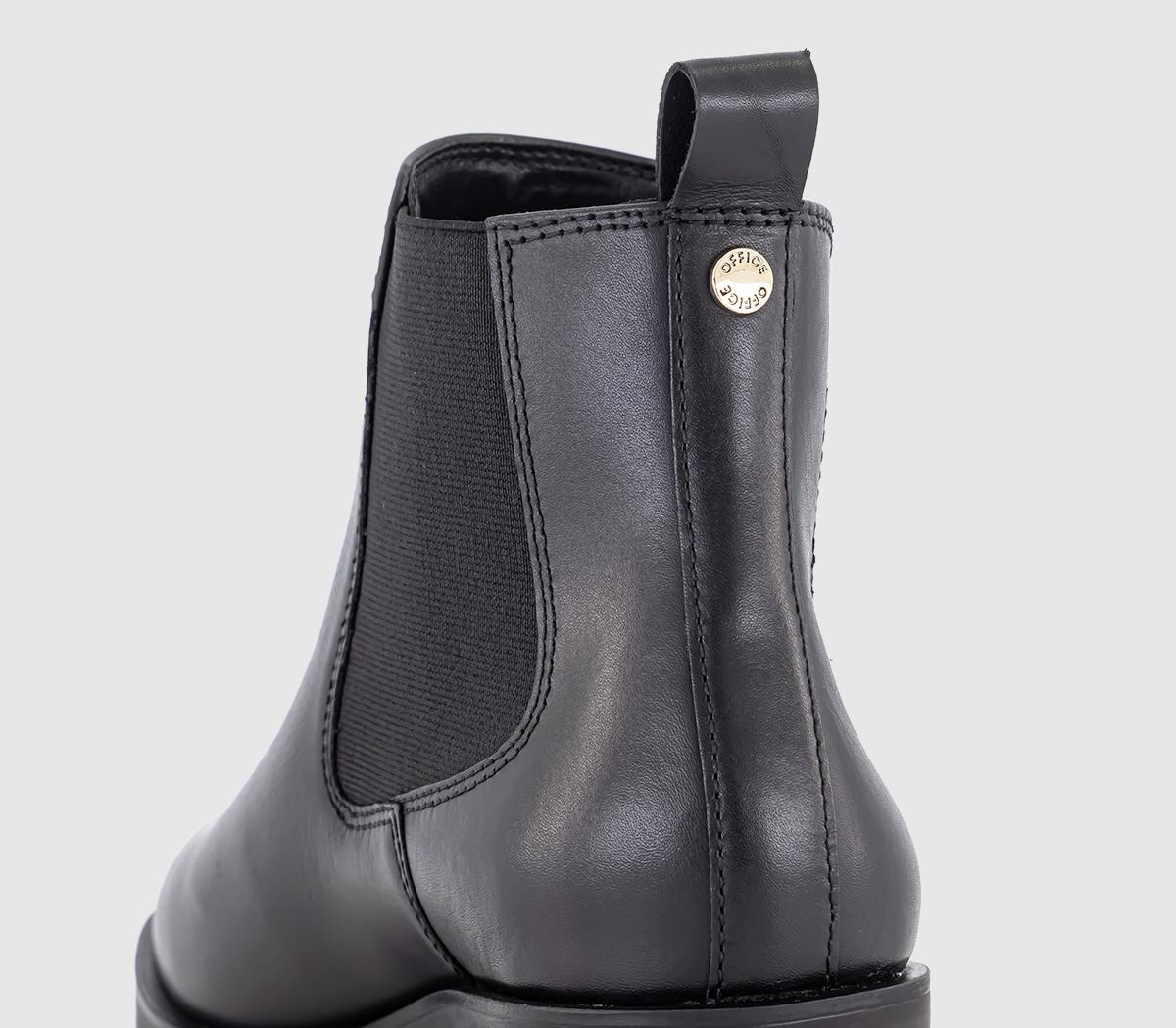 OFFICE Avatar Clean Sole Chelsea Boots OFFICE Avatar Clean Sole Chelsea Boots Black Leather