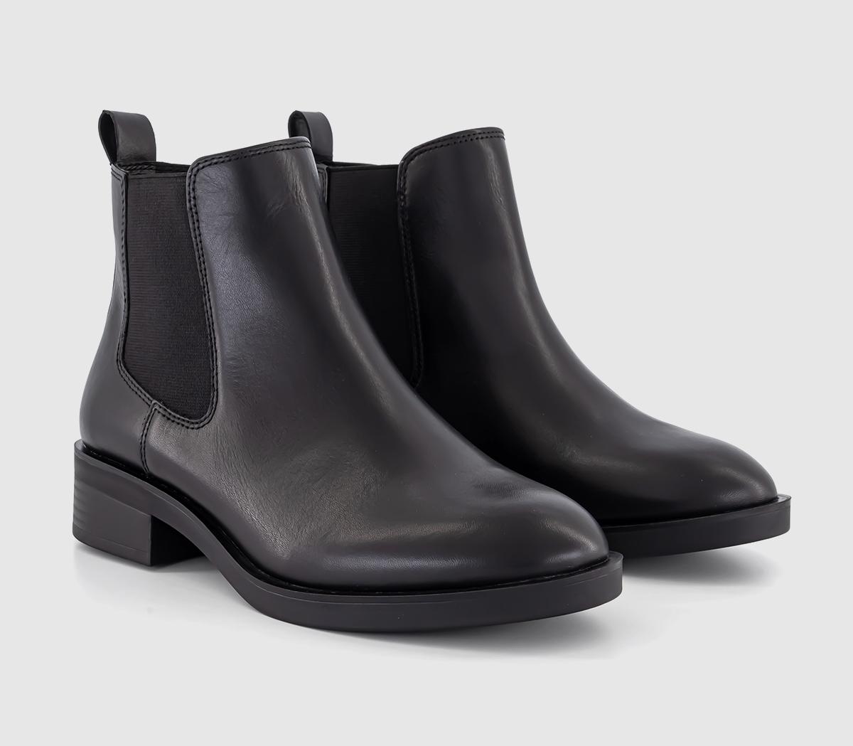 OFFICE Avatar Clean Sole Chelsea Boots Black Leather - Women's Ankle Boots