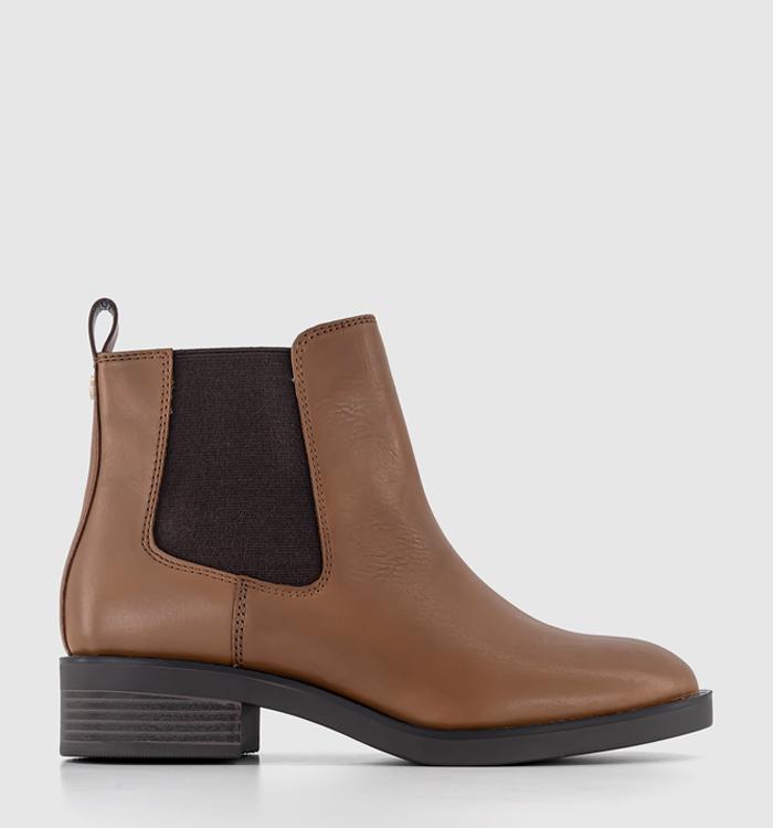 OFFICE Avatar Clean Sole Chelsea Boots Tan Leather