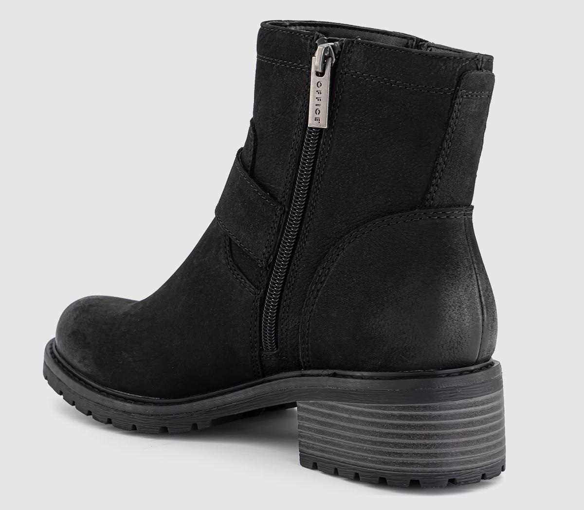OFFICEAvril Cleat Sole Buckle Boots OFFICEAvril Cleat Sole Buckle BootsBlack Nubuck