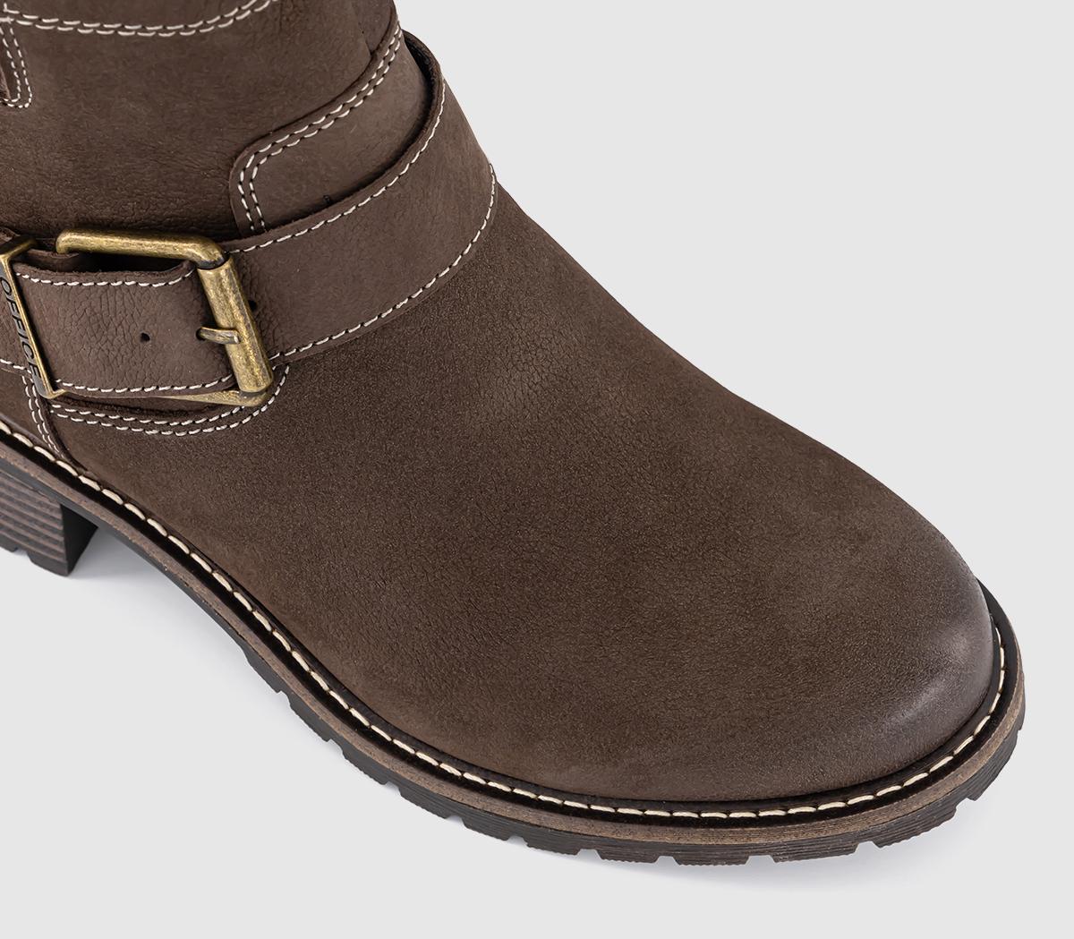 OFFICEAvril Cleat Sole Buckle Boots OFFICEAvril Cleat Sole Buckle BootsBrown Nubuck
