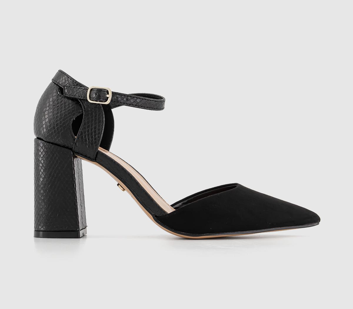 Office black block hot sale heels