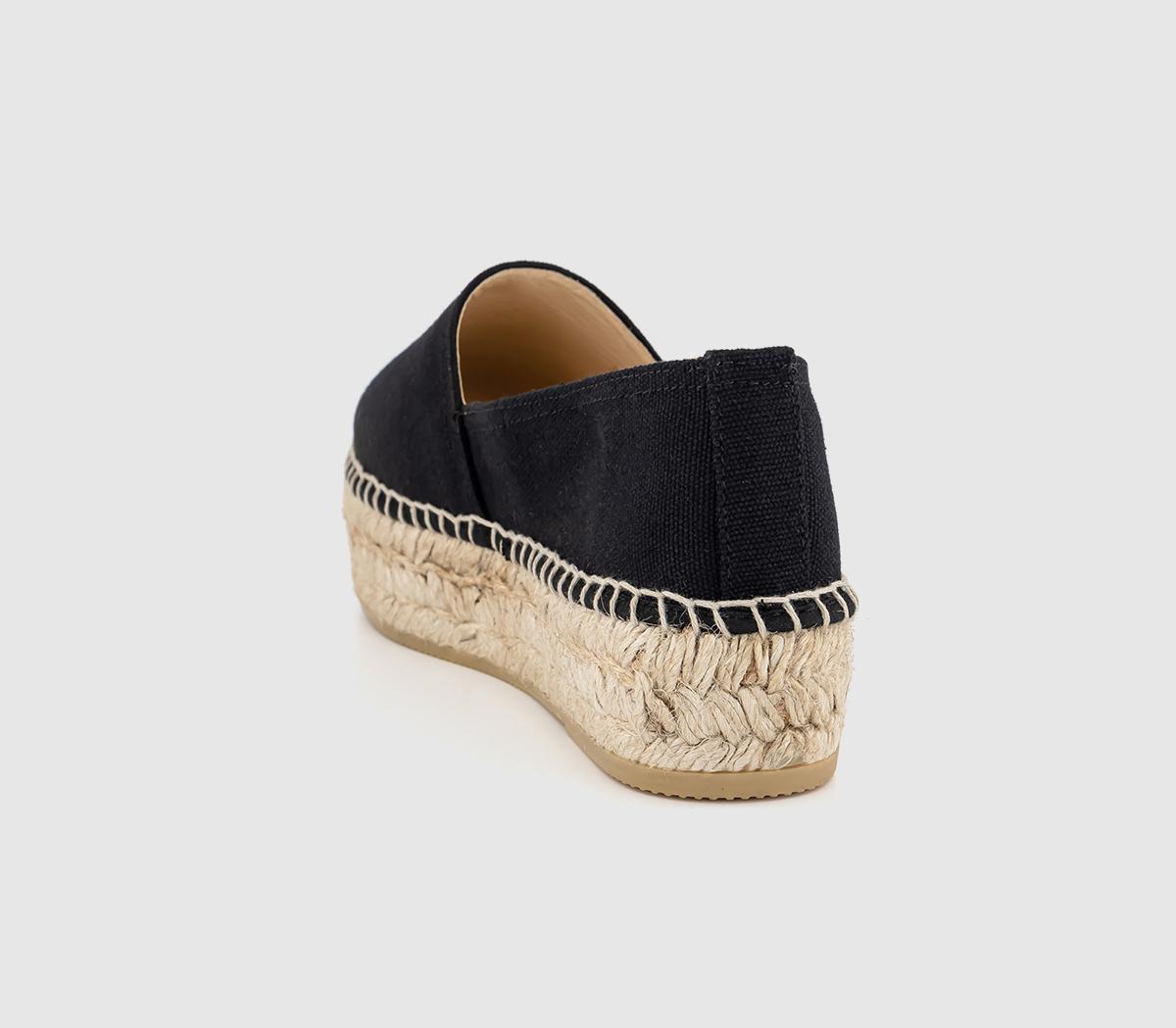 Gaimo for OFFICEPlatform EspadrillesBlack Canvas