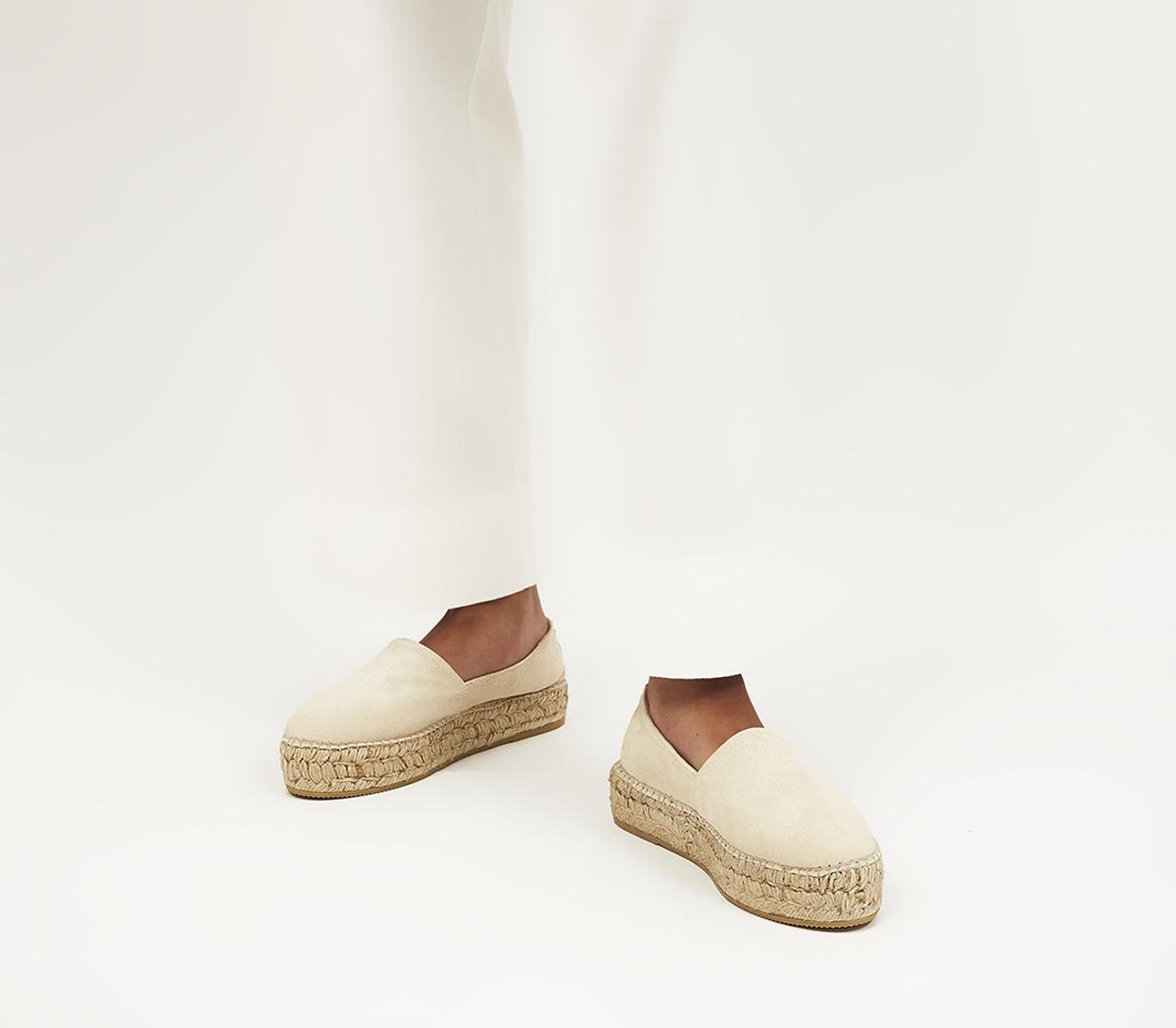 Gaimo for OFFICE Platform Espadrilles Gaimo for OFFICE Platform Espadrilles Cream Suede