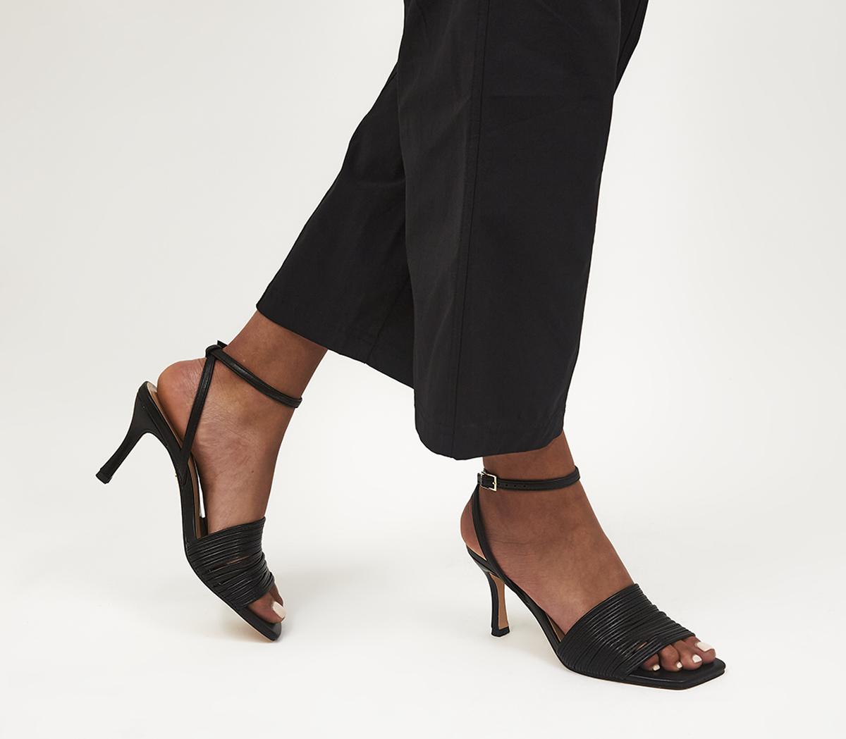 OFFICE Mimosa Strappy Heeled Sandals Black - Mid Heels